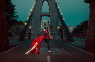 dancing upon the bridge sensual photo by model matriix