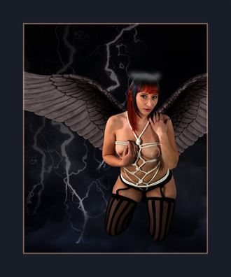 dark angel artistic nude artwork by photographer michael lee