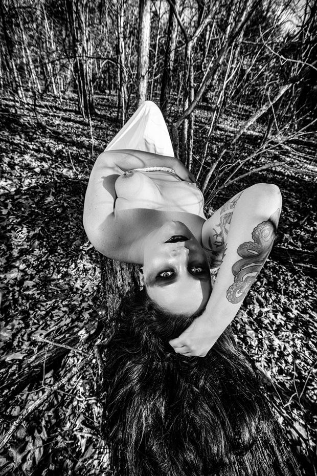 dark forest siren artistic nude photo by photographer craftedpixelstudios