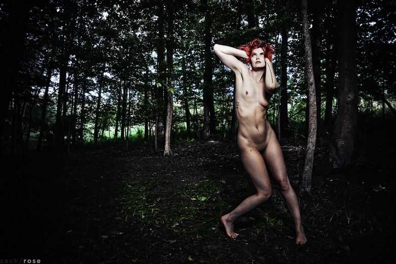 dark wood artistic nude photo by photographer zach rose