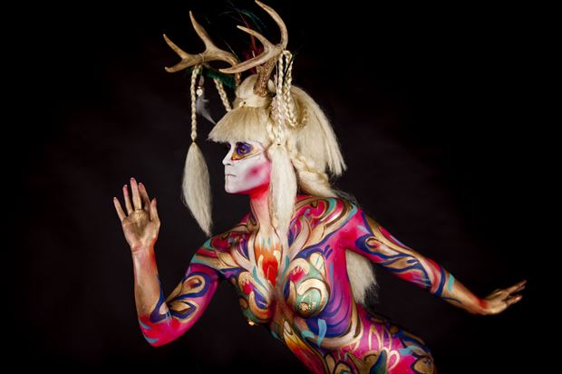 deer lady body painting photo by photographer thomas margrave