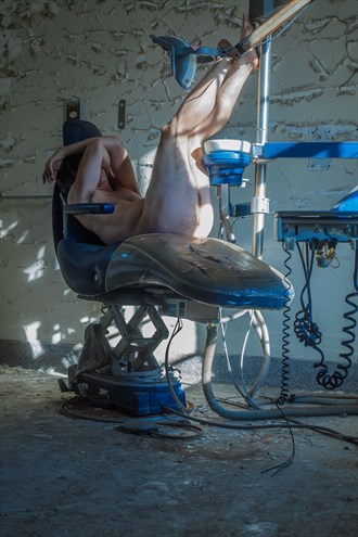 dentist chair artistic nude photo by model naked freedom