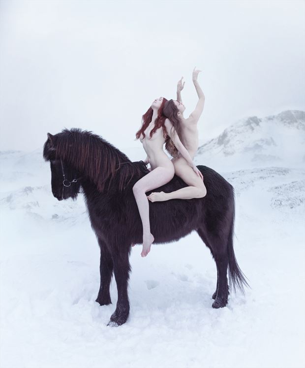 dephts of winter artistic nude photo by model icelandic selkie