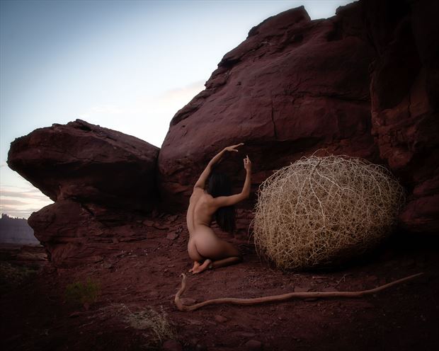 desert harmony artistic nude photo by photographer randall hobbet