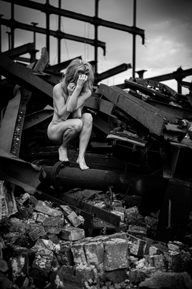 despair in ruin artistic nude photo by photographer kreative light