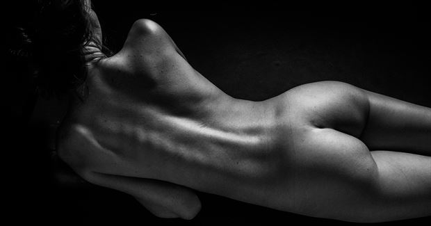 double spine artistic nude artwork by model vittoria