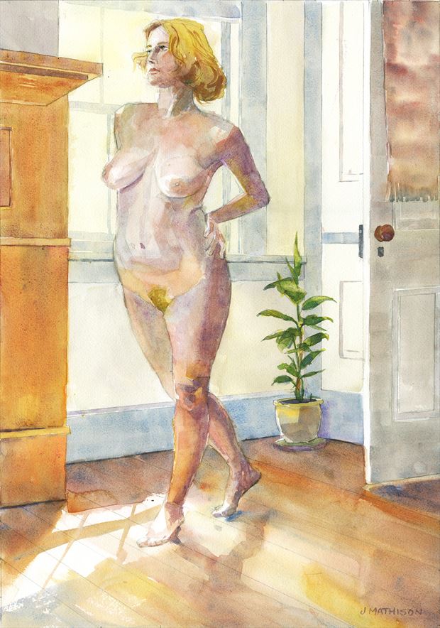 dressed in light artistic nude artwork by artist artbyjeff