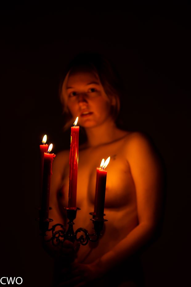 emily in candle light artistic nude photo by photographer charterso