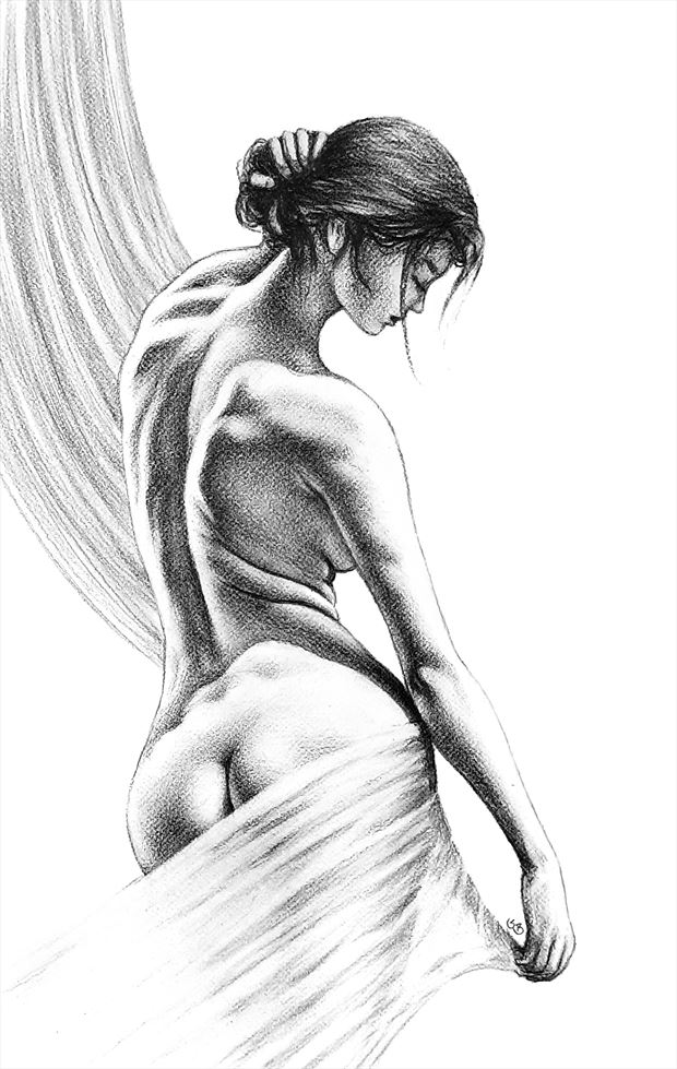 en wrap tured artistic nude artwork by artist subhankar biswas