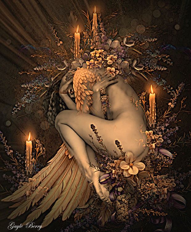 enchanting candles artistic nude artwork by artist gayle berry