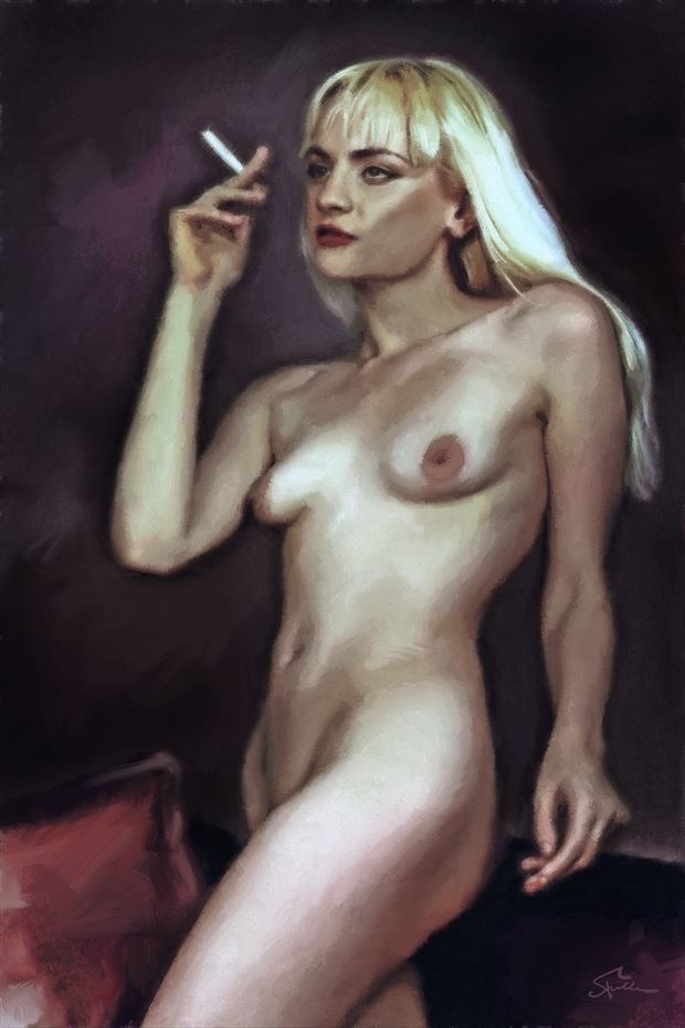 erin mae artistic nude artwork by artist van evan fuller