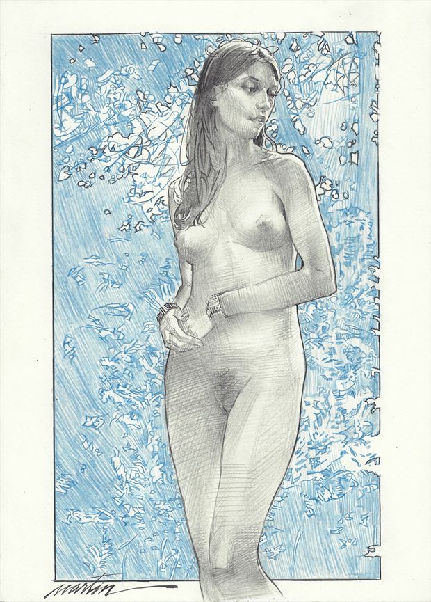 erin pein air artistic nude artwork by artist james martin 