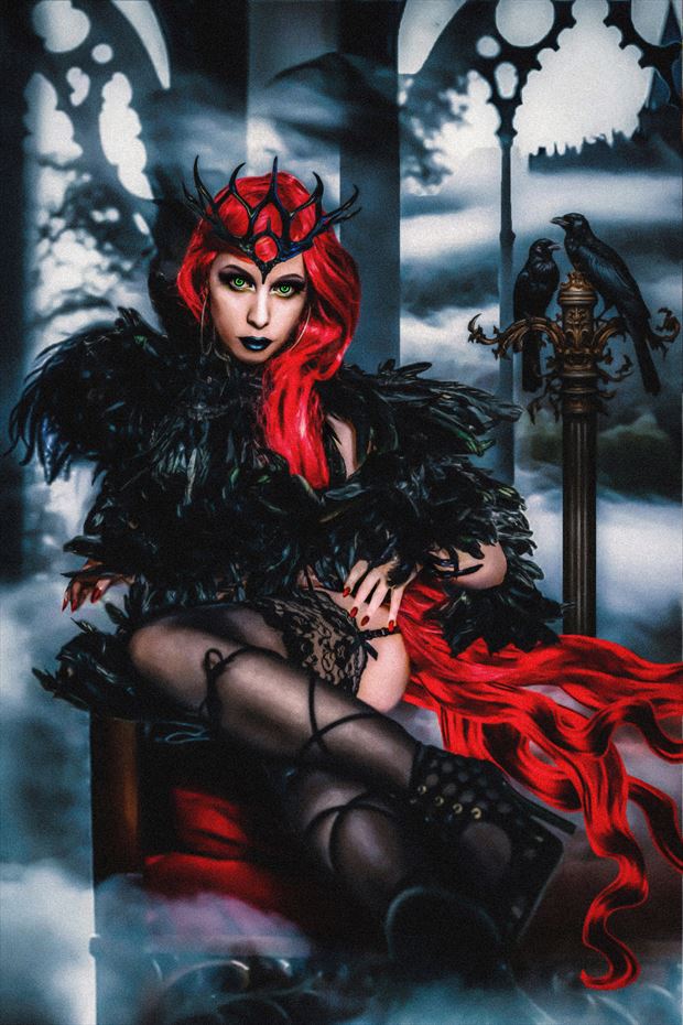 evil queen set 2 part 1 lingerie artwork by model jadevamp1986