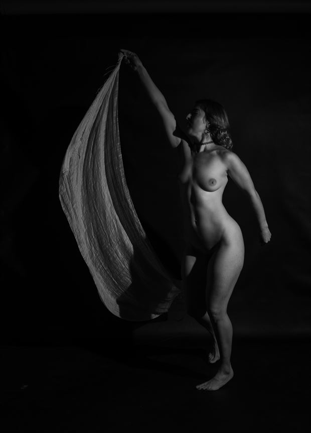 fabric swirl artistic nude artwork by photographer gsphotoguy