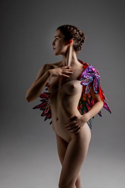 fairy wings artistic nude photo by model ahna green