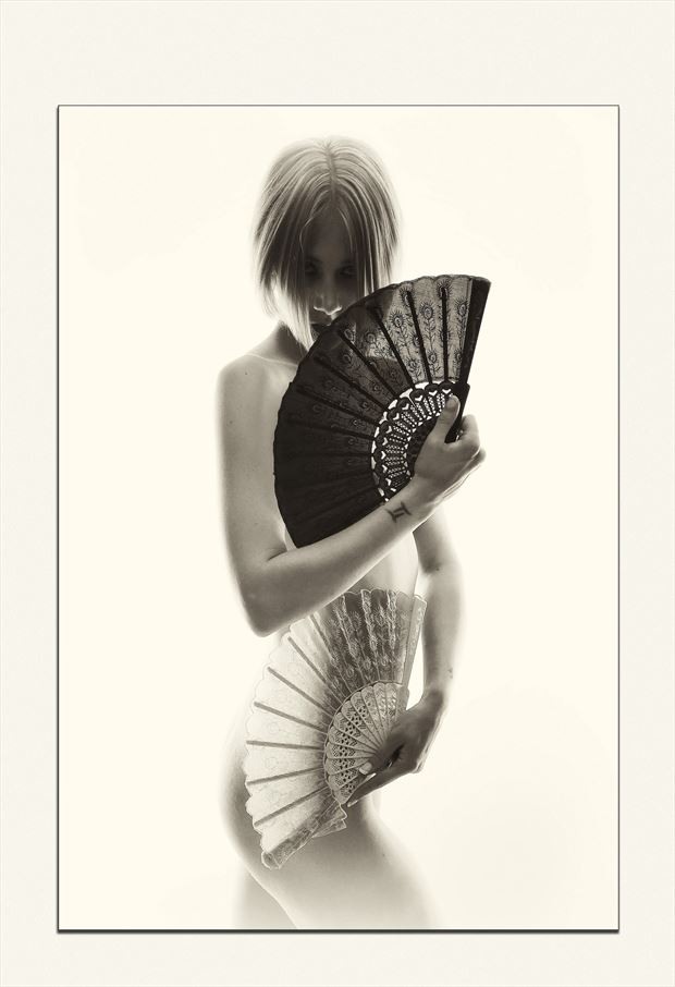 fan dance artistic nude photo by photographer synthesis art 1