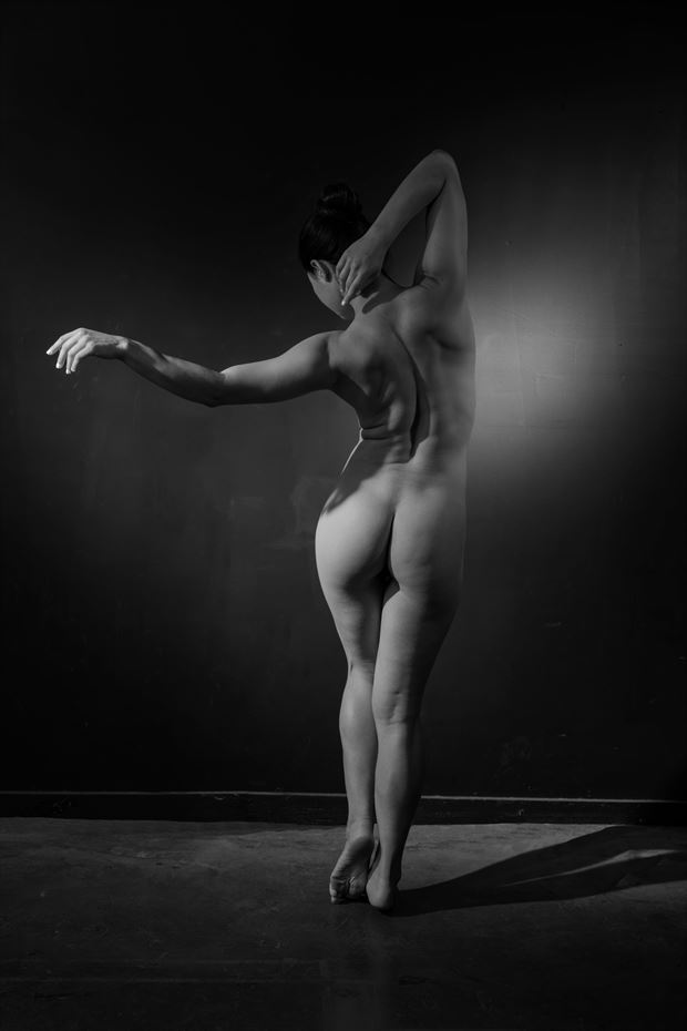 female nude in black and white artistic nude photo by photographer lamont s art works