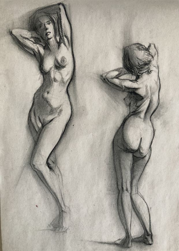 female nude studies artistic nude artwork by artist edoism