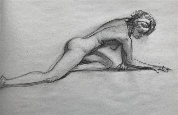 female nude study 2 artistic nude artwork by artist edoism