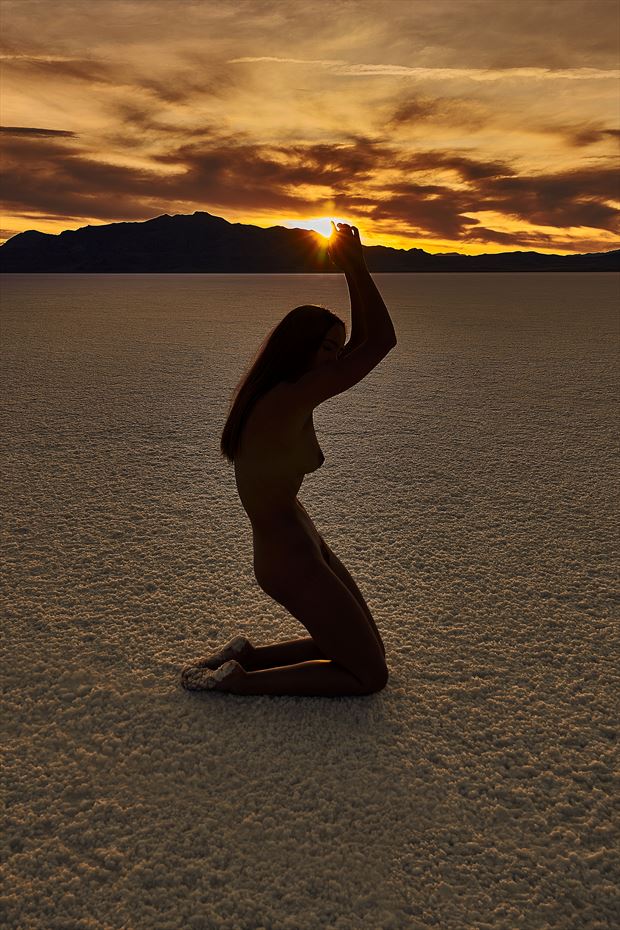 femina on salt plains artistic nude photo by photographer jpfphoto