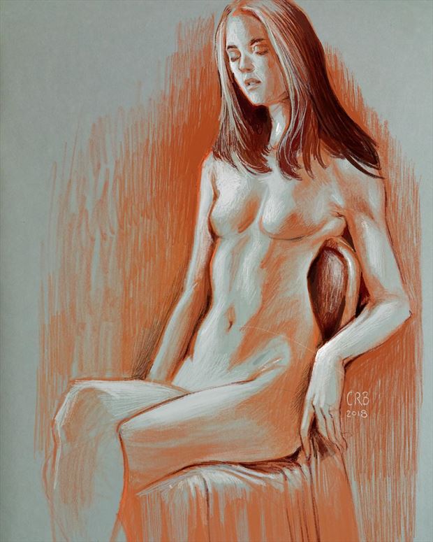 figure study 1 artistic nude artwork by artist craig brasco