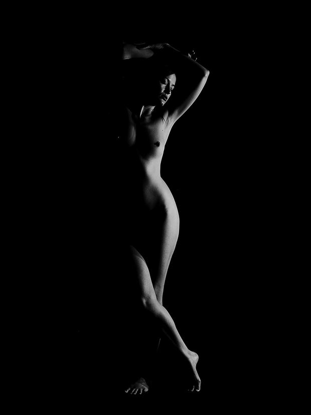 figure study in black and white artistic nude photo by photographer fine art intimates