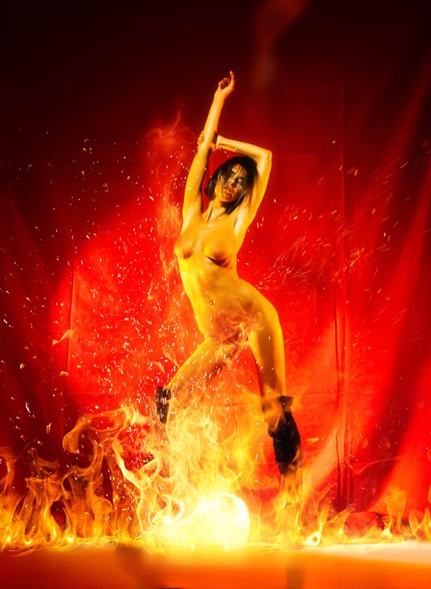 fire on her artistic nude photo by photographer will g