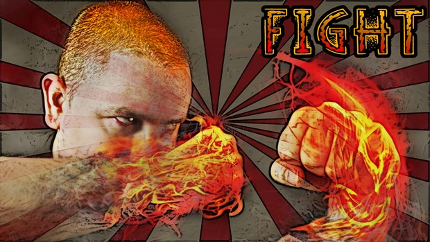 fire puncher Fantasy Artwork by Artist paul bellaby
