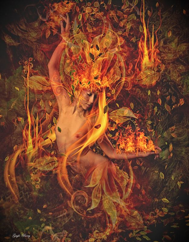 fire spirit artistic nude artwork by artist gayle berry