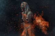 fire witch artistic nude photo by photographer luj%C3%A9an burger
