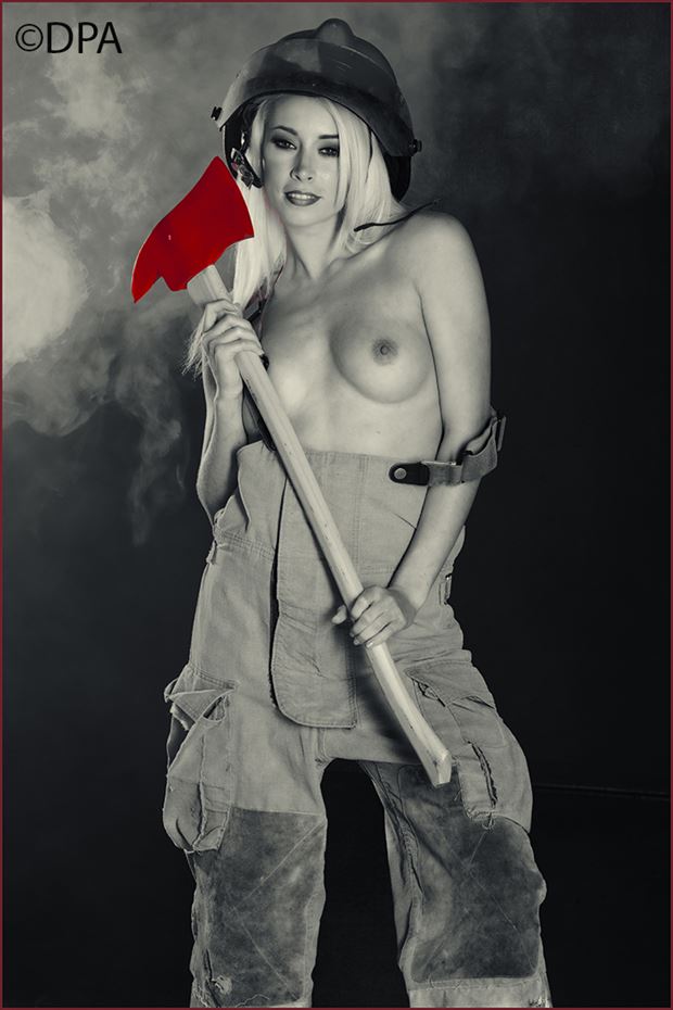 fireman cosplay artistic nude photo by photographer dpaphoto