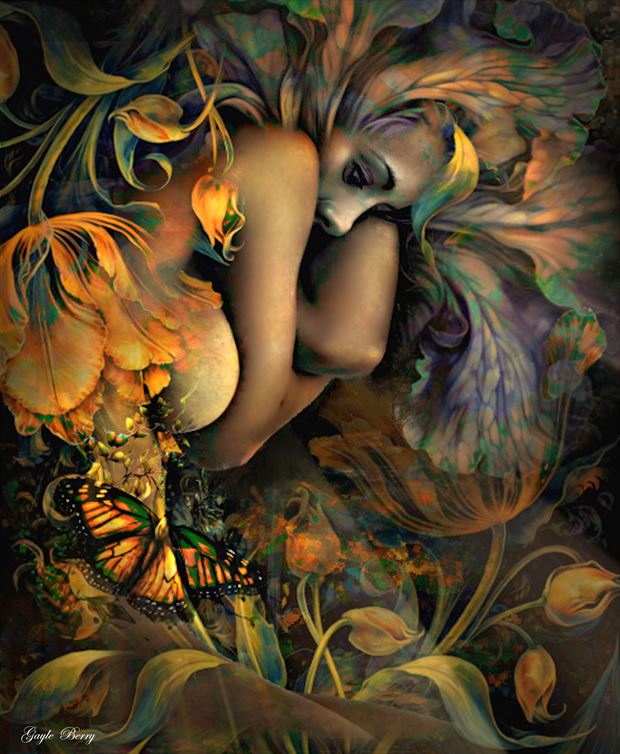 flora artistic nude artwork by artist gayle berry