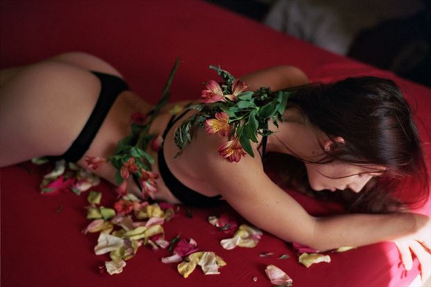 floral lingerie photo by model vexv oir