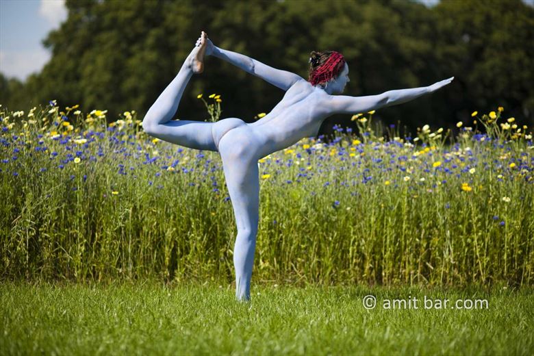 flower yoga ii nature artwork by photographer bodypainter