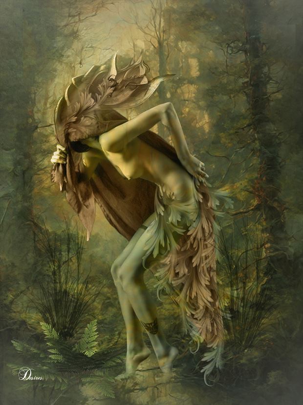 forest sneek artistic nude artwork by artist digital desires