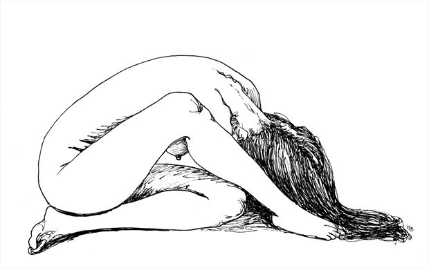 from tip to toe single line artistic nude artwork by artist subhankar biswas