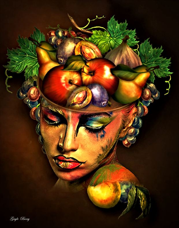 fruity 002 surreal artwork by artist gayle berry