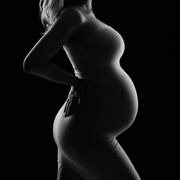 fully pregnant sensual artwork by model leggykelly