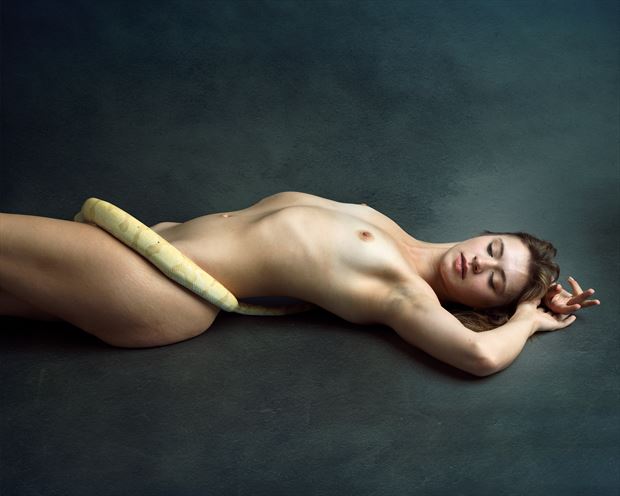 gaby snake artistic nude photo by photographer mikegthephotog