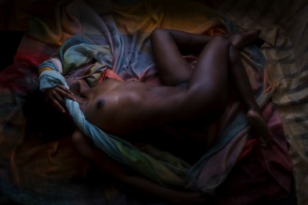 gazelle in silk artistic nude photo by artist kevin stiles