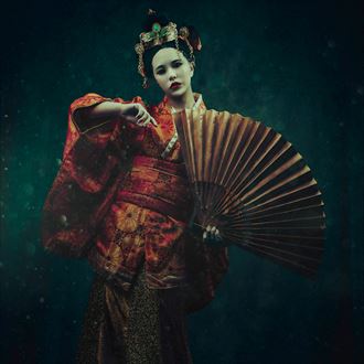 geisha s perch chiaroscuro artwork by photographer jaime ibarra