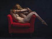 geometric artistic nude artwork by model flos lunae