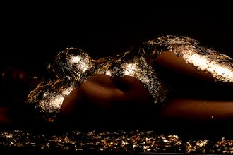 gilded bodyscape artistic nude photo by photographer obscura memento