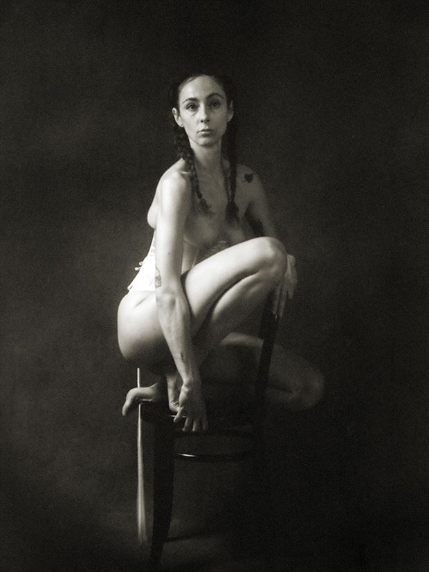 giuliana on a chair artistic nude photo by photographer garygeezerphotoart