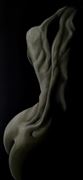 glowing torso in dark artistic nude artwork by artist pradip chakraborty