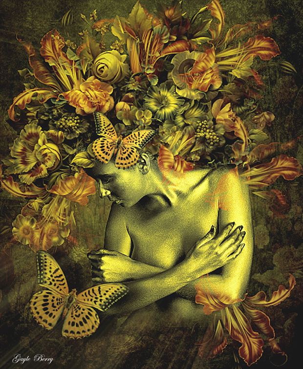 goddess of flowers 02 artistic nude artwork by artist gayle berry