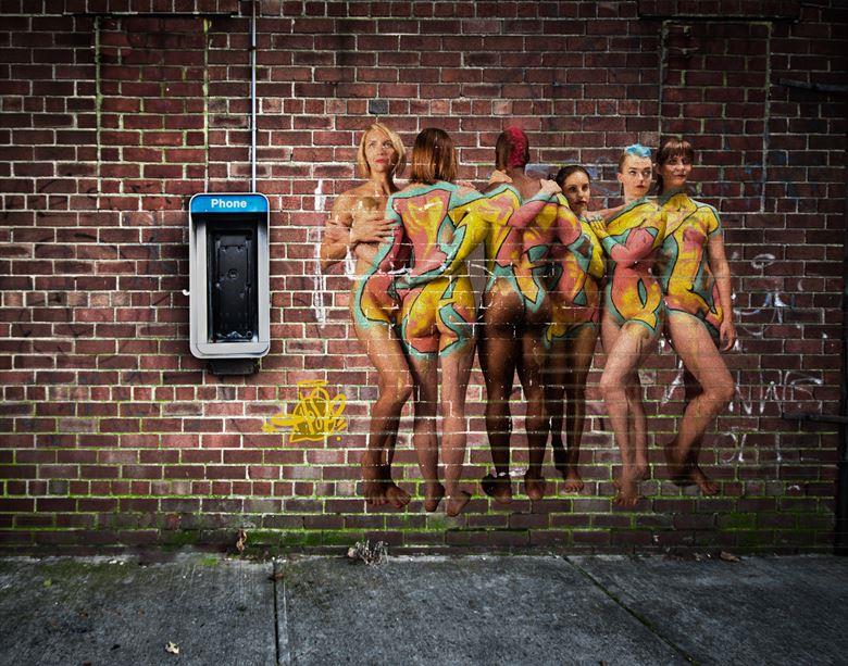 graffiti on the wall body painting photo by photographer doclist