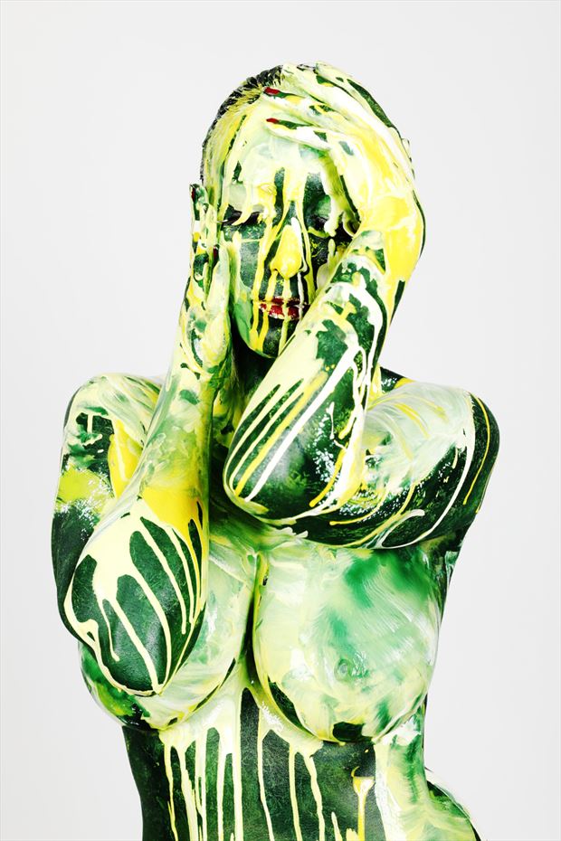 green splash artistic nude artwork by artist bodyart j d%C3%BCsterwald