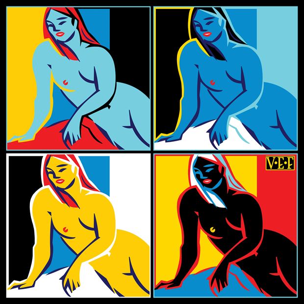 gymnasia four artistic nude artwork by artist van evan fuller