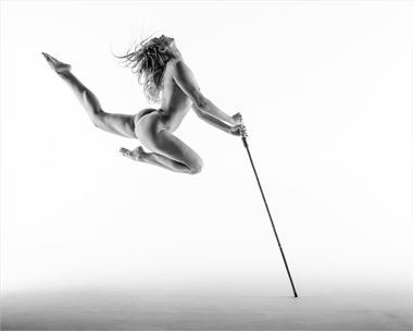gymnastic jump with pole artistic nude photo by photographer wavepower